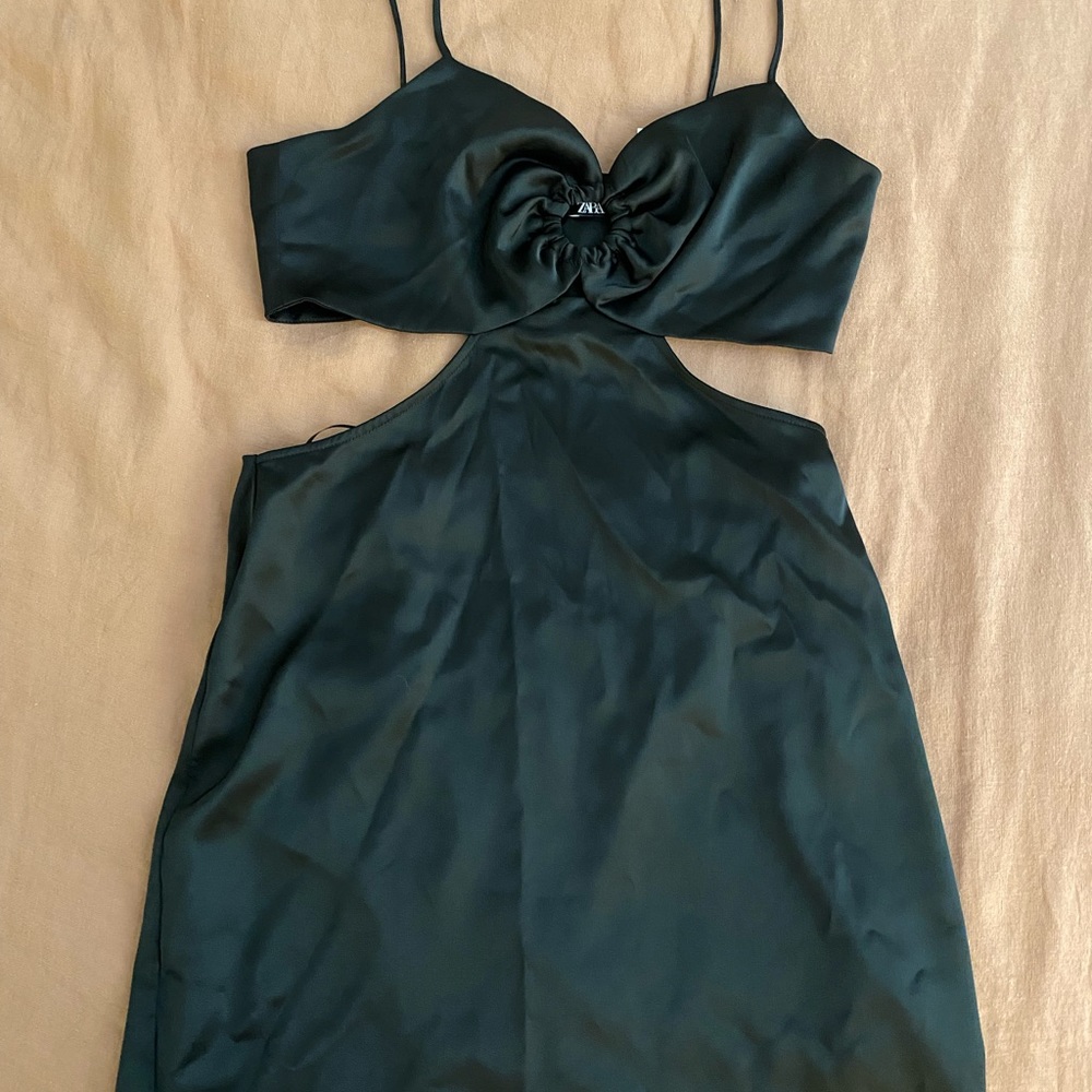 Black mini dress with cut-outs